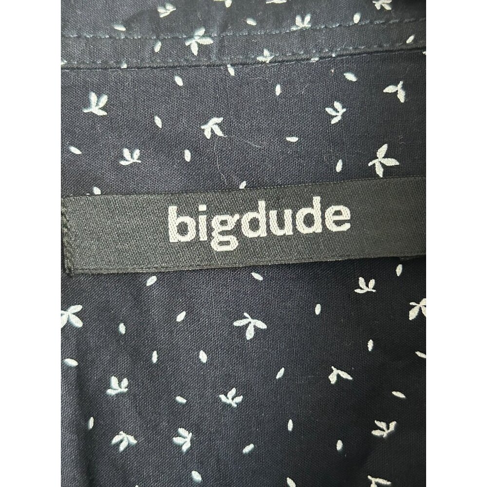 Big Dude Button Shirt Dress Men Size 4XLT Blue Workwear Formal Business Office - Picture 3 of 12